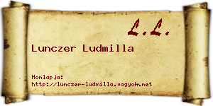 Lunczer Ludmilla névjegykártya